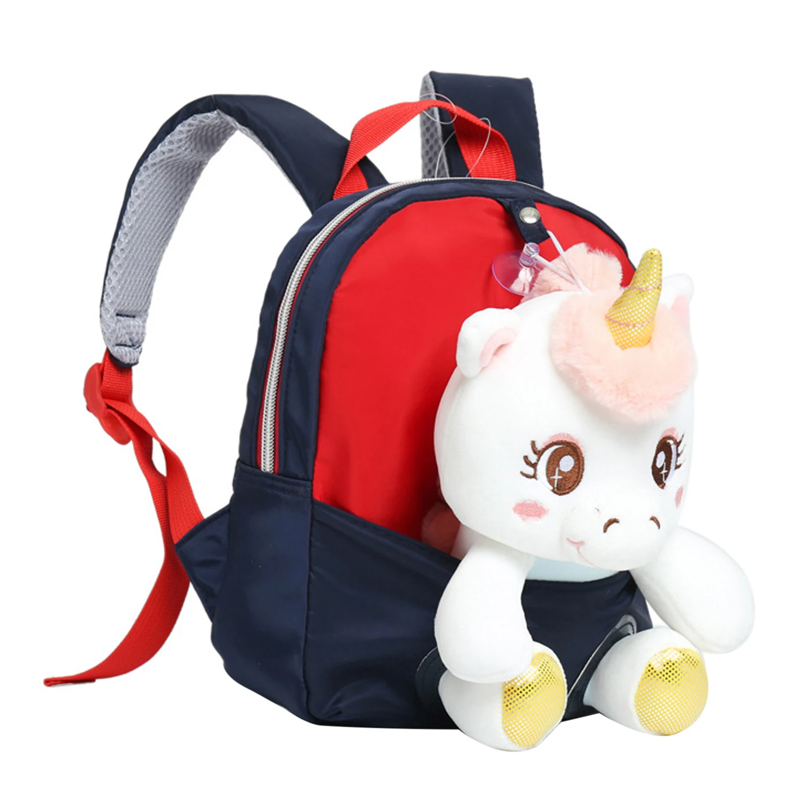 2021 New Kid Cartoon Plush Unicorn Backpack  3D Doll Student Rucksack Kindergarten Small School Bag for Boys Girls