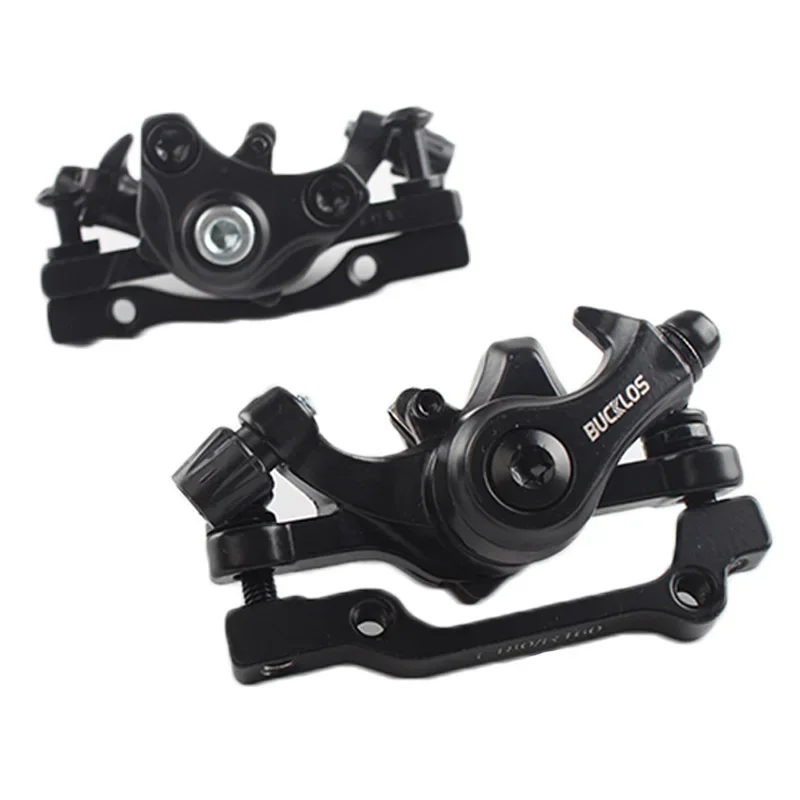 BUCKLOS Bike Line Pulling Disc Brakes Kit Aluminum Alloy MTB Mechanical Disc Brake Caliper Front/Rear Bicycle Floating Rotor 160