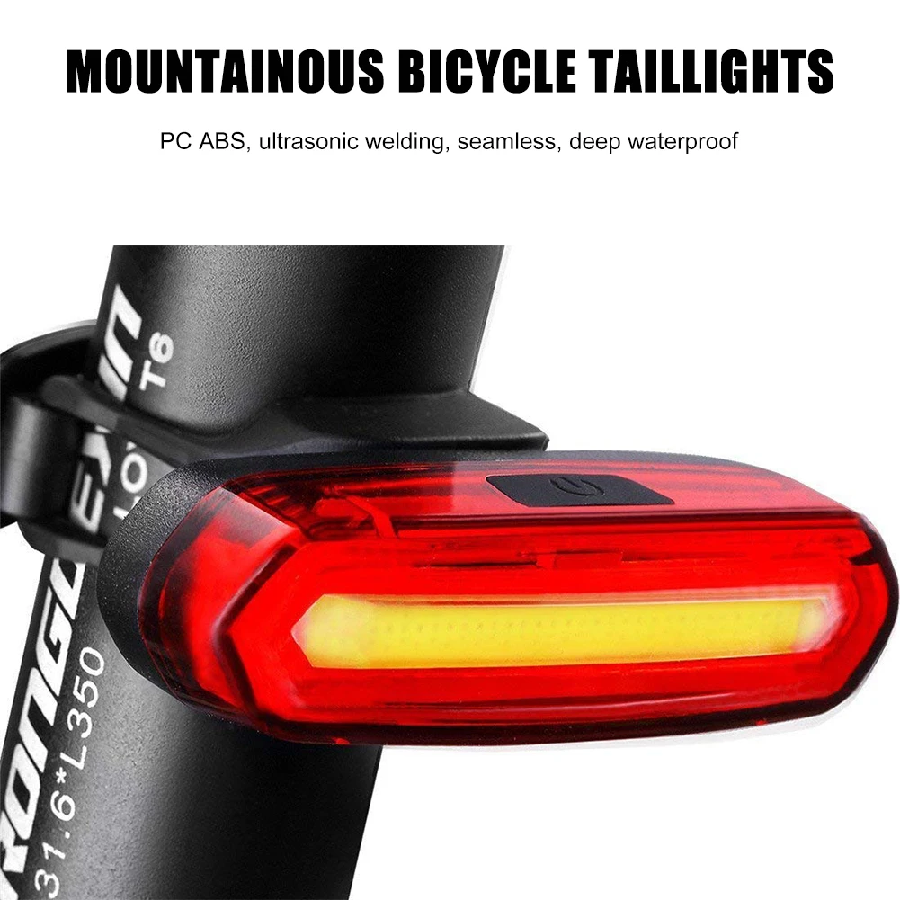 200 LM Bike Taillight Waterproof Riding Rear Light Led Usb Chargeable Mountain Bike Cycling Light Tail-lamp Bicycle Lamp Light