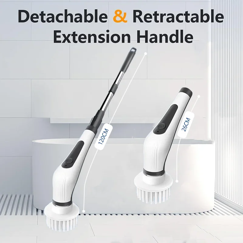 

Handheld Retractable Fish Tank Cleaning Brush Waterproof Electric Aquarium Clean Brush Long/short Adjustable Cleans Brushs Tools