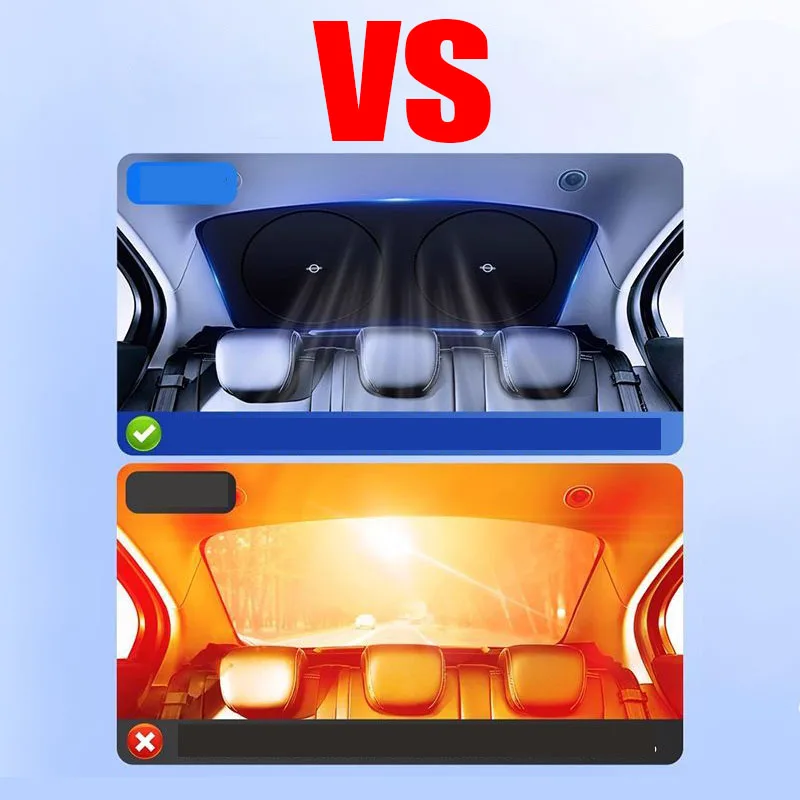 Auto-Sonnenschutz UV-Schutz Faltbarer Auto-Heckscheiben-Sonnenschutz Universeller Auto-Fenster-Visier mit Saugnäpfen – Detail 4