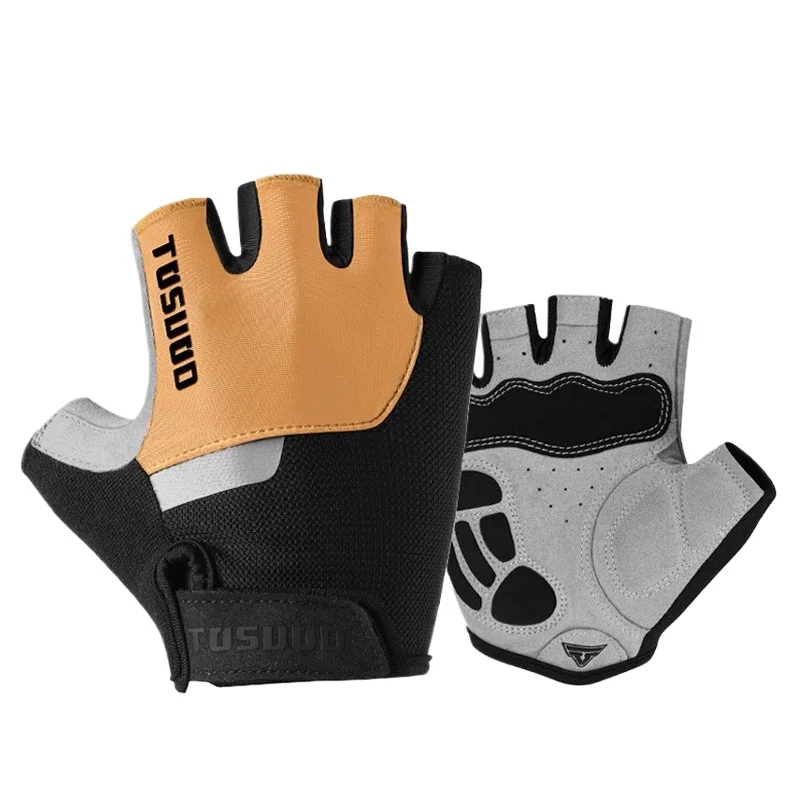 Bicycle cycling gloves half finger spring and summer men and women road mountain bike short finger anti-slip shock absorption