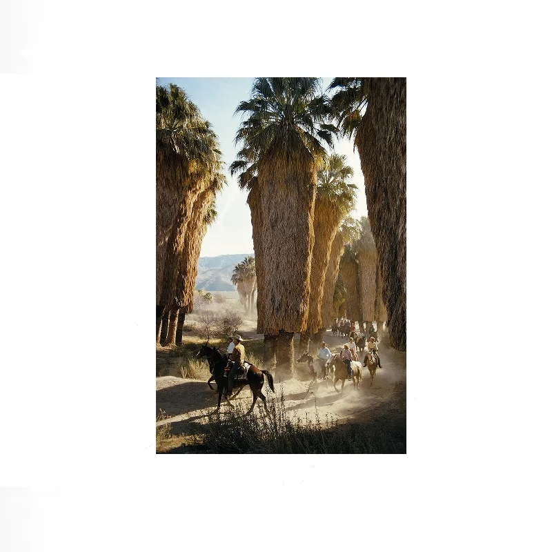 Slim Aarons Palm Springs Riders, 1970 - Desert Landscapes in Southern California Hills, Print Canvas Poster, Home Wall Decor