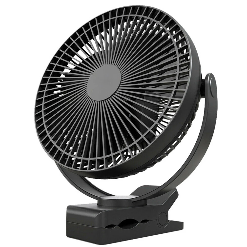 5inch 8inch Rechargeable Battery Operated Clip on Fan, USB & Type-C Charging, 4 Speeds Adjustable Portable Desktop Fan