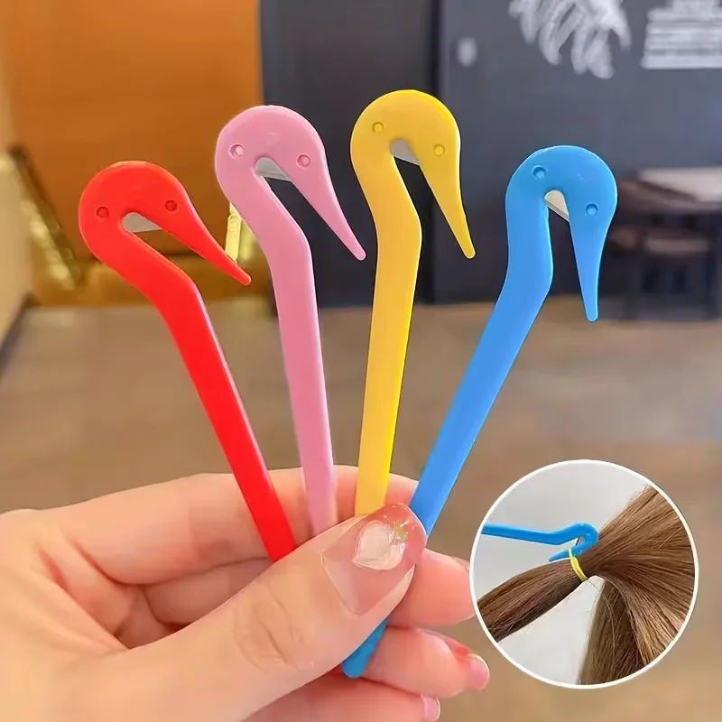 6-Piece Professional Hair Tie Scissors Set Ergonomic Handles Color-Coded Grips Precise Cutting for Hair Ties