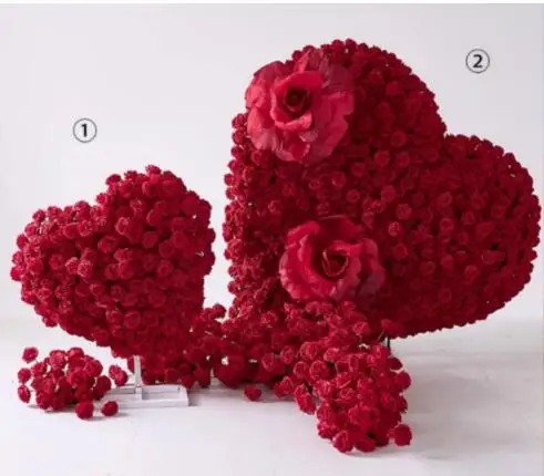 

Новая декоративная подставка для цветов в форме сердца, кованая арка-рамка, украшение для роз, свадебная подставка для цветов