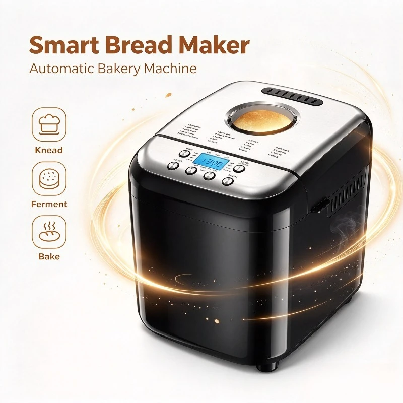 Multifunctional Smart Bread Maker Automatic Dough Kneading Fermentation Oven for Bread Bun Toast Cake Baking
