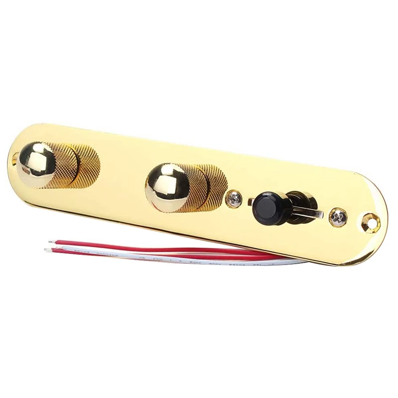 Saddle Bridge Plate 3 Way Switch Control Plate Gold & Top Loader Guitar Bridge Plate For Fender Telecaster (Gold)85.5Mm