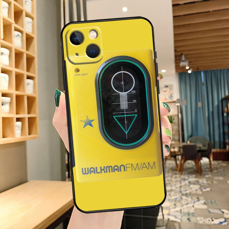 غطاء جهاز Walkman لهاتف iPhone 14 15 16 Pro Max XS XR X لهاتف iPhone 11 12 13 Pro Max Mini Plus