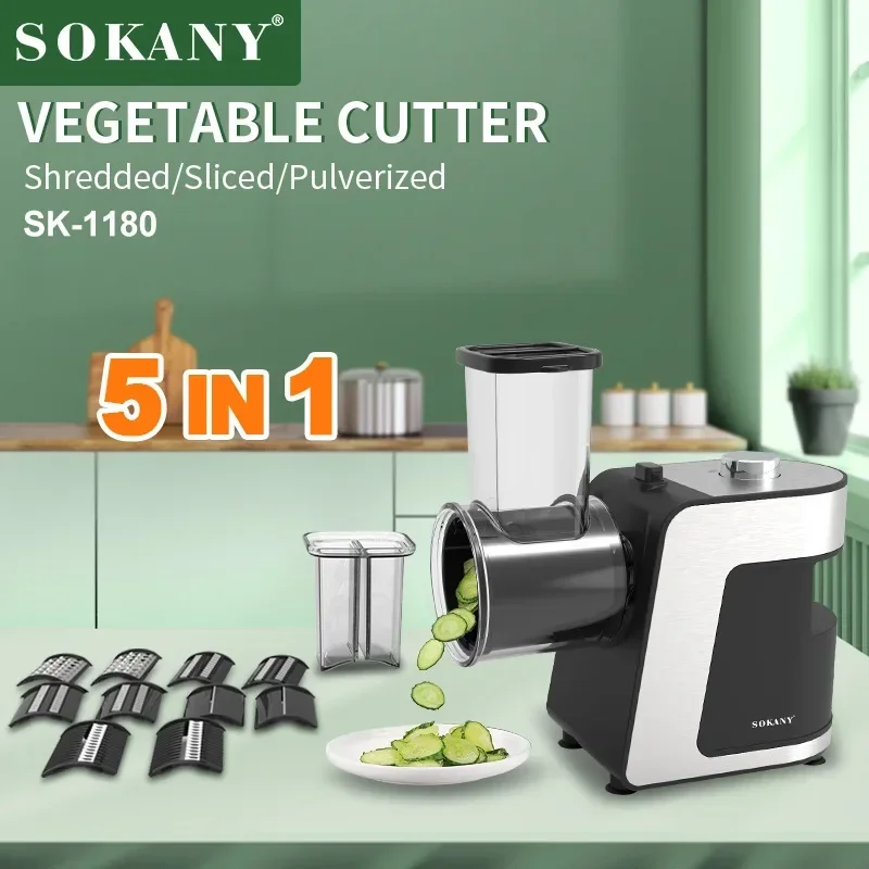 

Houselin Professional Salad Electric Slicer/Shredder, Vegetable Chopper Slicer Attachment for Grater / Shredder