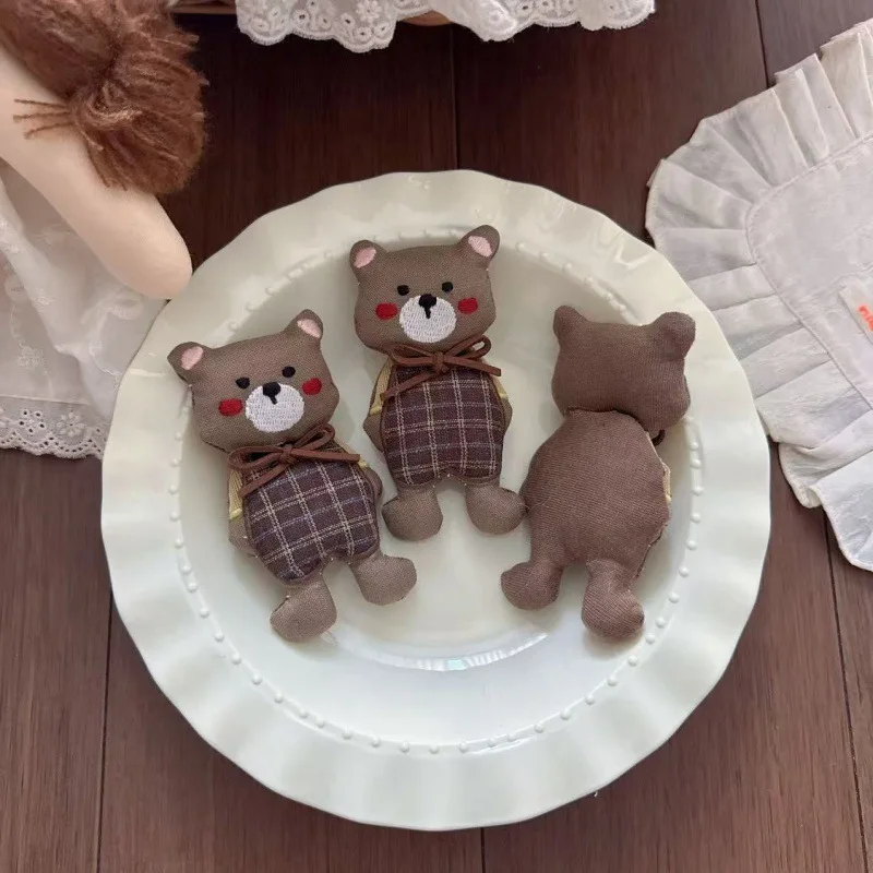 High Quality Handmade Cute Bow Bear Hair Clip Brooch DIY Accessory Pendant for Bag Apparel Embellishment