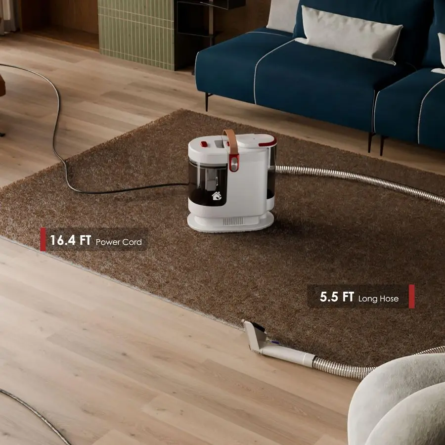 カーペットクリーナーマシン、カーペットシャンプー機、15Kpaの布張りクリーナー（3つのツール付き）、54オンスの大型水タンク、16.4フィートの電源コード、スポットクリーナー