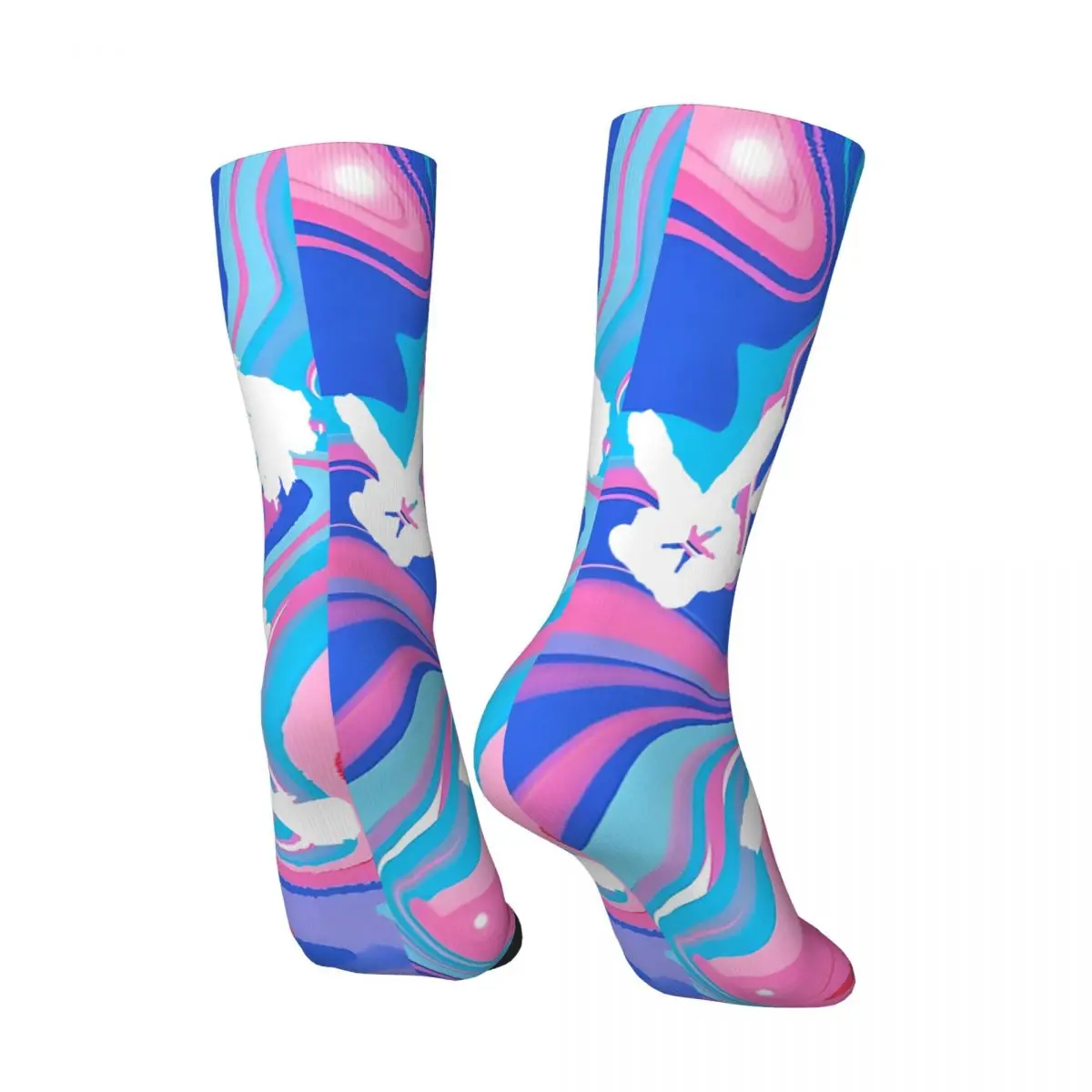 Retro Say Hi Men's compression Socks Unisex Pearl Jam Street Style Seamless Printed Novelty Crew Sock