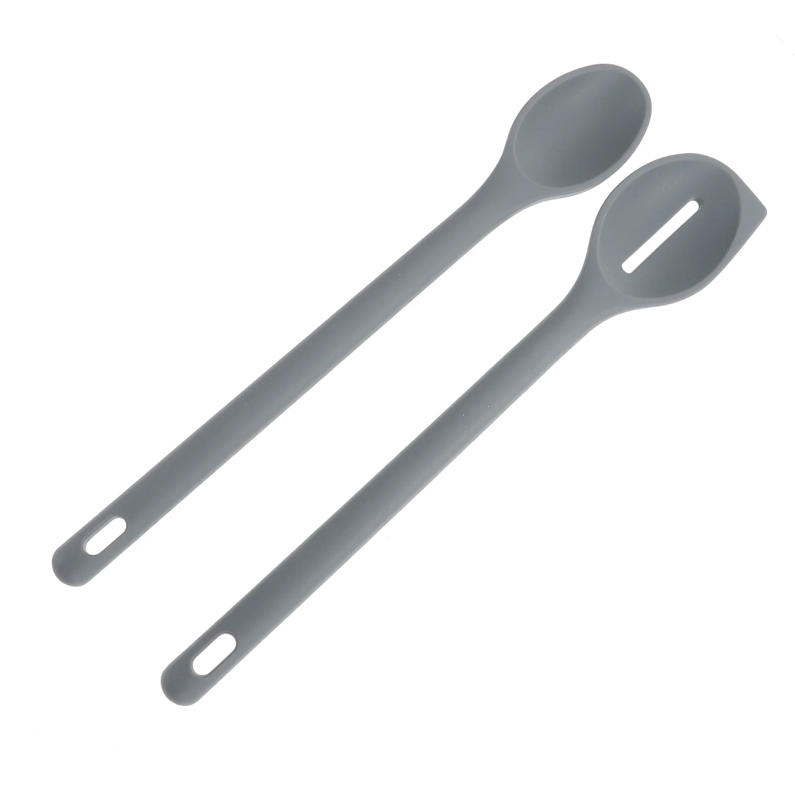 

1 Set Silicone Cooking Spoon Multi-Function Kitchen Tool Compact Design Hanging Hole Slotted Spoon Household Cook Supply Mixing
