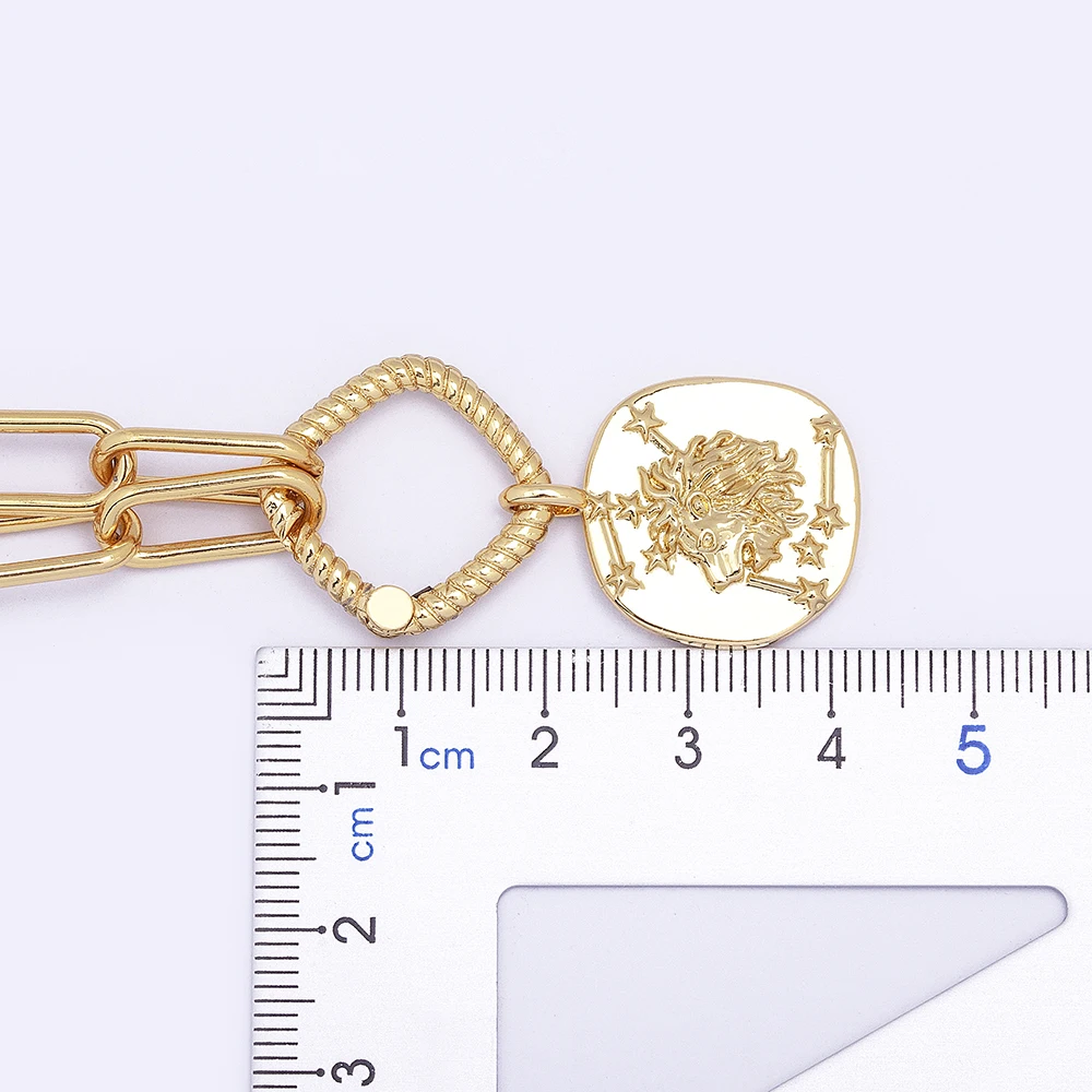 Nidin Lion Shape Necklaces for Girl Women Punk Animal Gold Color Pendant Necklace Link Chain Fashion Party Birthday Jewelry Gift