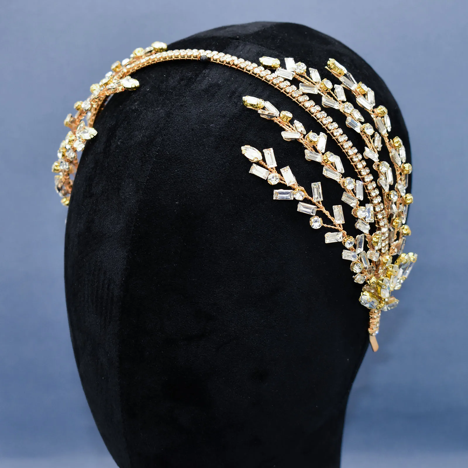 DZ071 Silver Gold Color Wedding Headpiece Handmade Bride Head Accessories Party Prom Headdress Bridal Headwear for Women Girl