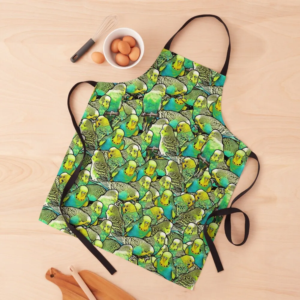 Budgie Pattern Apron kitchen things for home Kitchen accesories