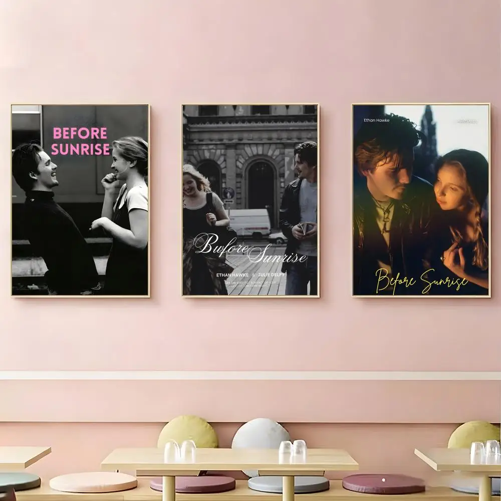 Romance Movie Before Sunrise Poster HD Self-Adhesive Waterproof Wall Art Easy to Apply Multi-Scene Decor