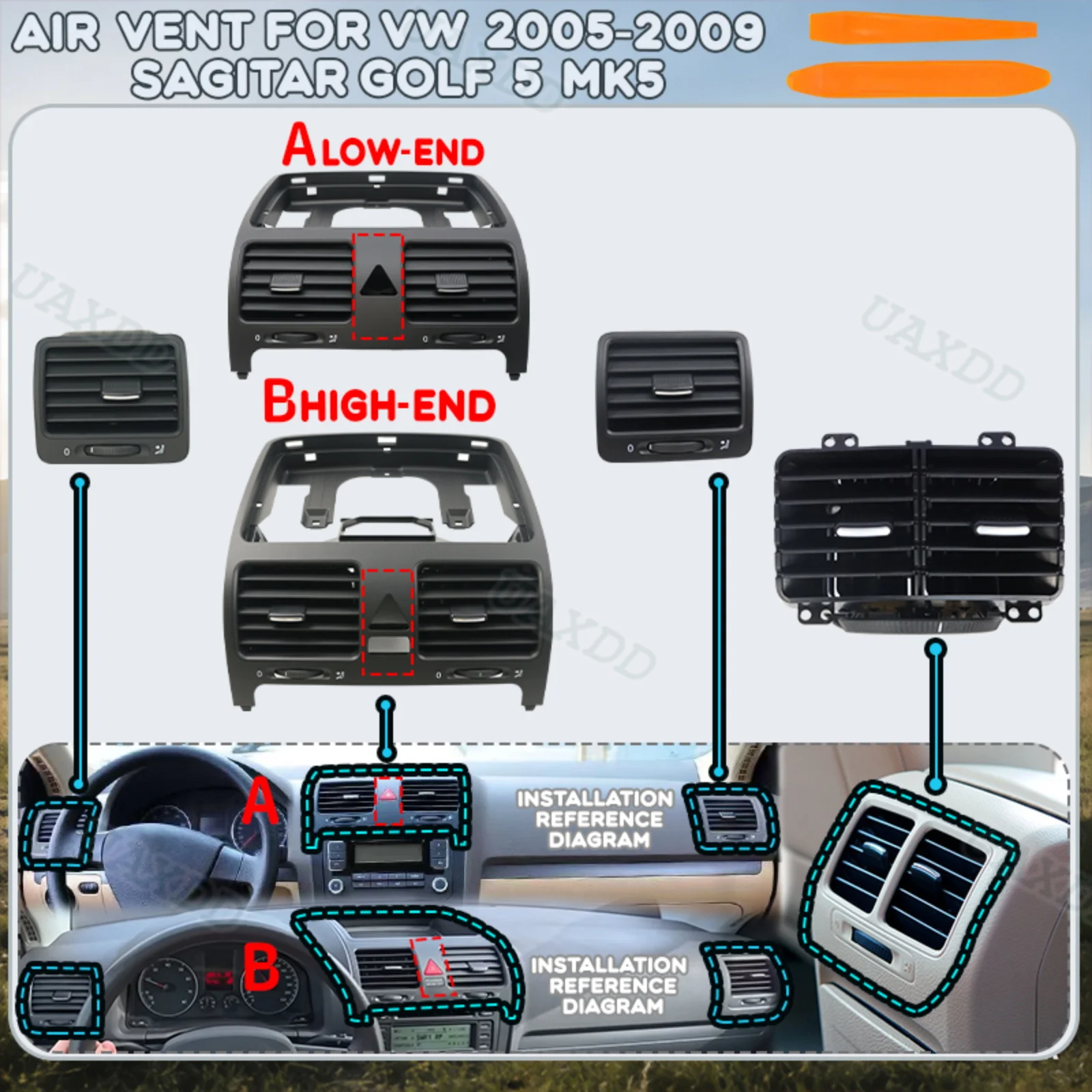 Golf Equipment Outlet - Peralatan Outlet Perakitan AC Mobil 2Din,