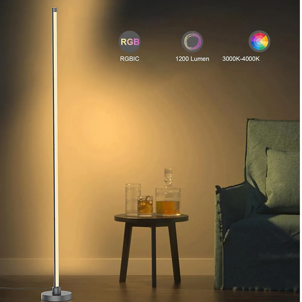 

Modren LED Floor Lamps RGB Dimmable Indoor Lighting with Remote Control and App Music Mode 16 Million Colours for Home Decor