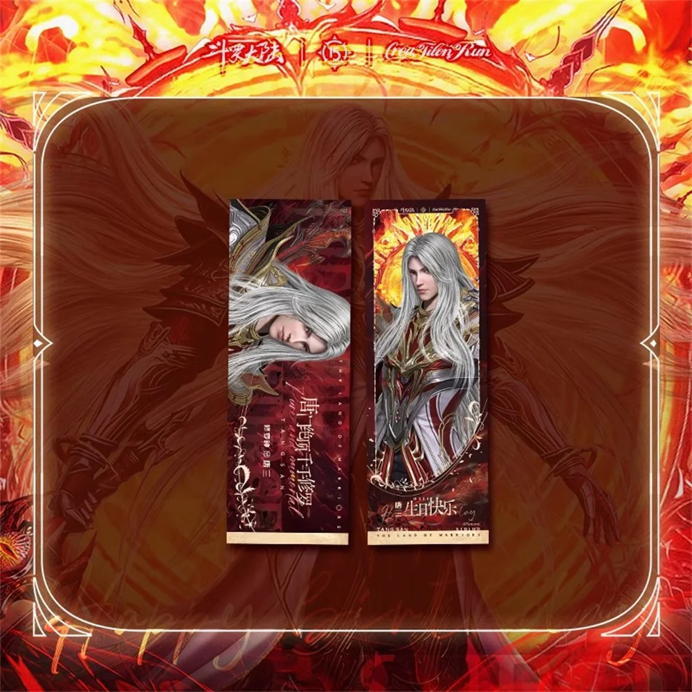 الرسوم المتحركة الرسمية أرض المحاربين تانغ سان سلسلة عيد ميلاد ترانسكارد الليزر تذكرة الاكريليك حامل حلية هدية أصلية