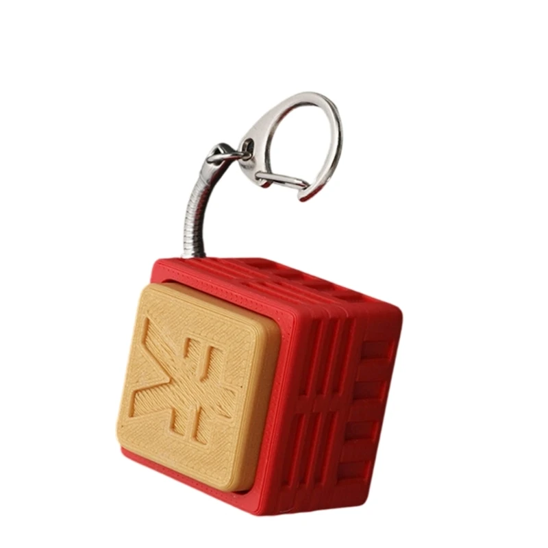 

Tiny Presser With Metal Clip For Anxiety Relief Portable 3D Printed Button Toy For Friend Family X37A