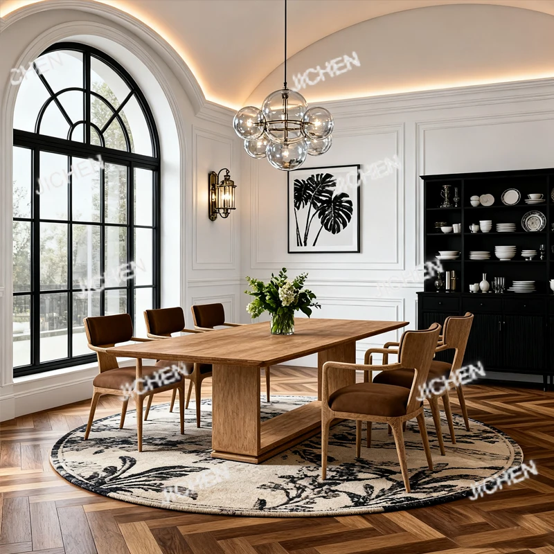 

Hotel Dining Table and Chairs Modern Restaurant Dining Furniture Interior Table and Chairs Family Set