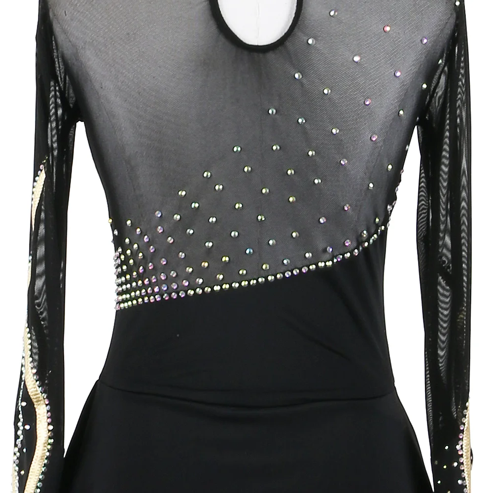 ZAGITOVA Figure Skating Dress Women Girls Ice Skating Skirts Gymnastics Competition Rhinestones Mesh Skirt