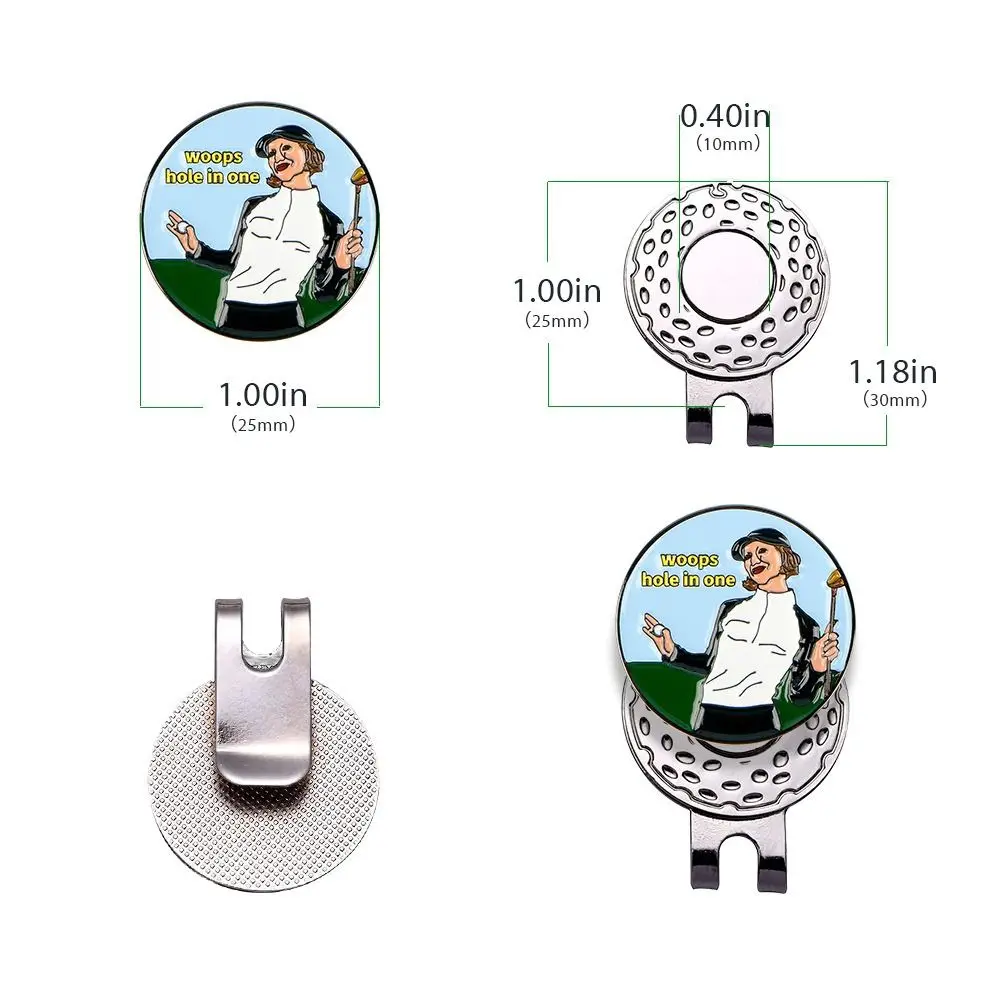 Pomoce Magnetyczna adsorpcja 25 mm z markerem Zdejmowany magnetyczny klips do kapelusza golfowego Klipsy do czapek golfowych Klips do czapki golfowej Marker do piłek golfowych