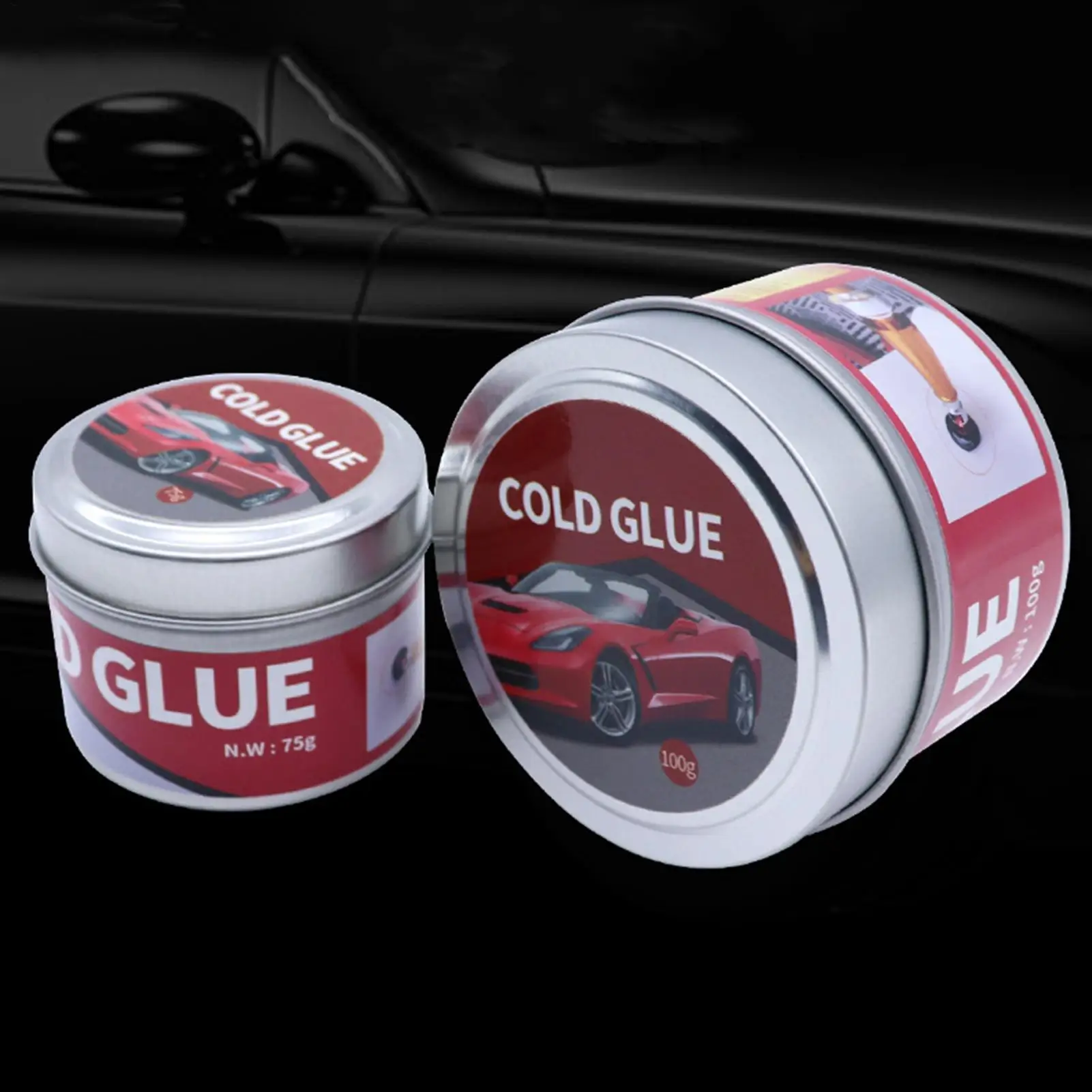 Car Body Dent Removal Tool 75/100g Car Cold Glue Dent Puller Automotive Cold Glue Compact Adhesive Repair Tool