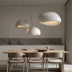 Nordic Wabi Sabi Ceiling Chandelier Modern E27 LED Dining Table Pendant Lights for Living Room Bedroom Loft Decor Hanging Lamp