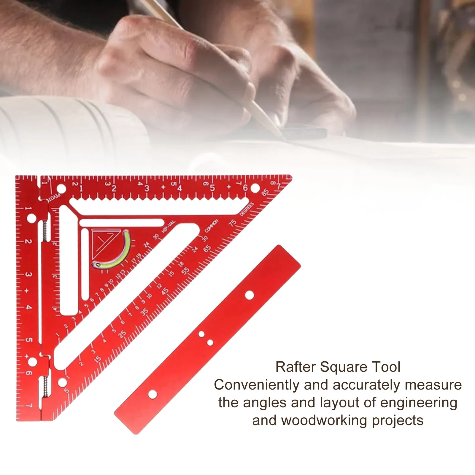 Layout Measuring Tool Rafter  Tool Aluminum Alloy Triangular Ruler Layout Measuring Tool Carpentry  with Jig Block