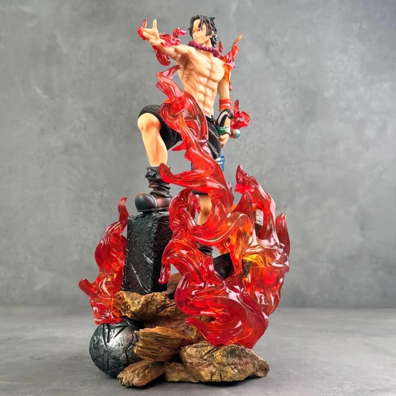 반다이 원피스 수제 GK 창 에이스 주먹 에이스 스태츄 장면 모델 룸 데스크탑 장식 애니메이션 수제 블라인드 박스 생일 선물