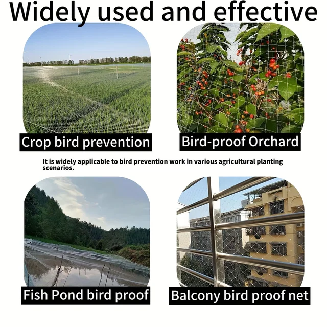 1pc, Bird Protection Net, Fine-meshed Bird Net, Cat Net For Balconies Without Drilling, Leaf Net For Fine-meshed Pond Cover Net 5