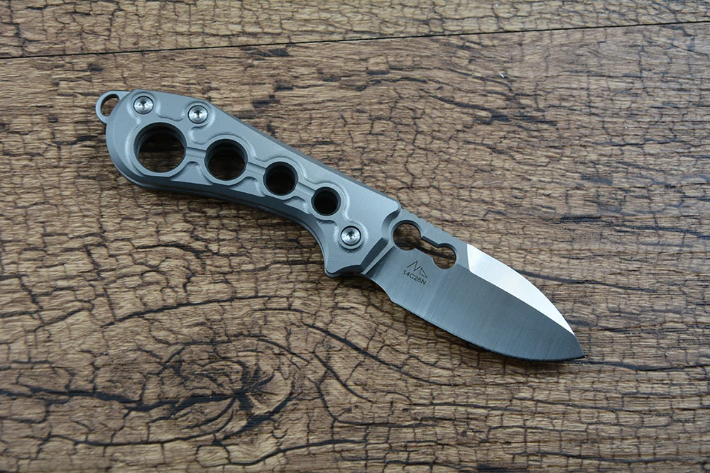 Pioneer EDC Folding Pocket Knife 14C28N Blade Copper Washer TC4 Titanium Handle Slip Joint for Outdoor Tool XD054