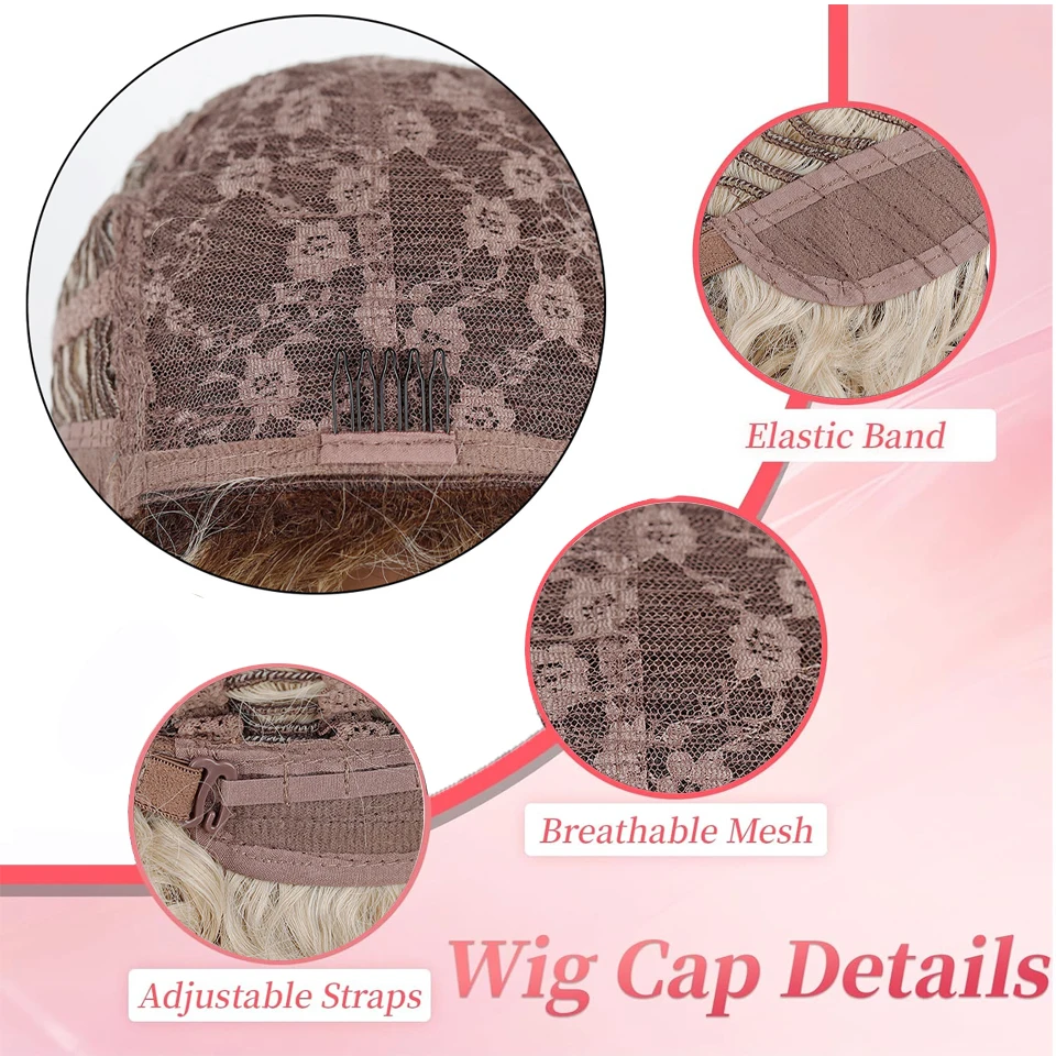 Curly Bob Wig Synthetic Hair Front Wigs for Black Women 180% Density Short Deep Wave Frontal Wig 16 Inch Two Tone Gradient
