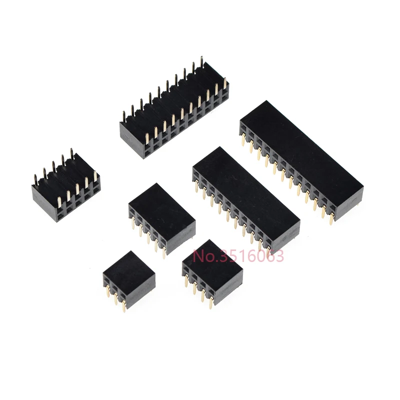 Side Plug Flag Type‌ 2.54mm Pitch Single/Double Row Female Header Connector 2*2/3/4/5/6/7/8/10/12/20/40Pin