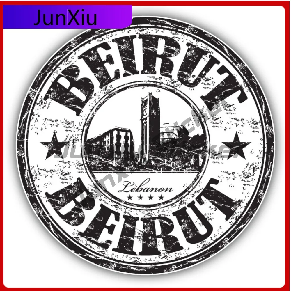 

Beirut Lebanon Grunge Unique Must Have Scratch Resistant Creative Bumper Decal Accessory Waterproof Vinyl Car Laptop Window