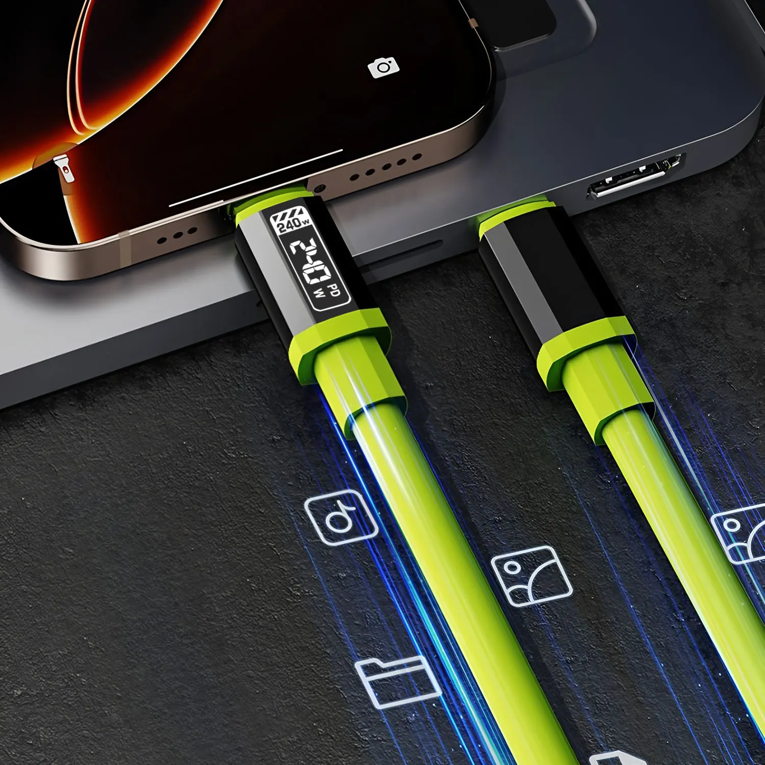 240 واط USB نوع C إلى USB C كابل لماك بوك باد سامسونج Xiaomi PD شحن سريع شاحن الحبل 5A E-ماركر رقاقة سريع USB C