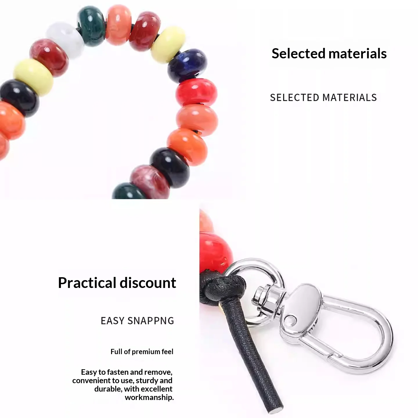 YU7 Beaded Decorative Chain for Evelyne Mini Bags Into Colorful Handheld Non Destructive Modification Shoulder Straps