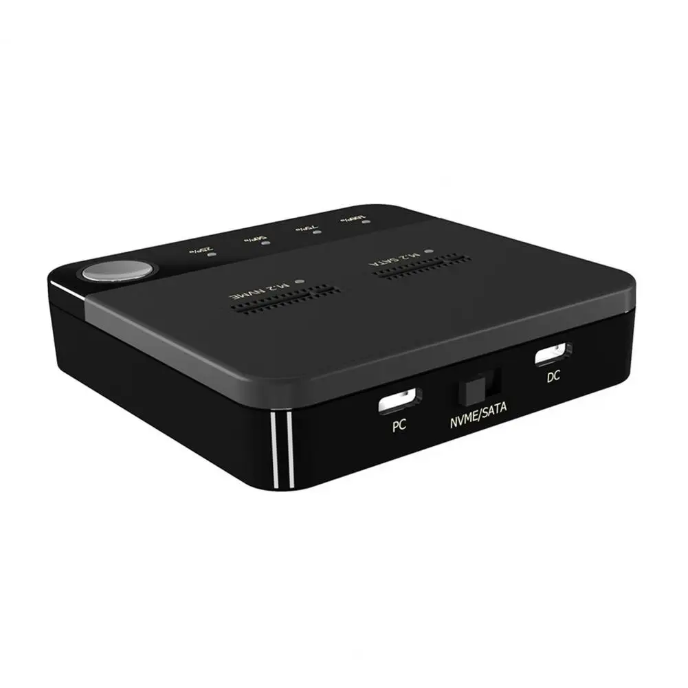 

Дубликатор привода Высокоскоростной двухстворчатый дубликатор M.2 SSD со светодиодным индикатором Универсальная передача данных Компактная для портативных устройств