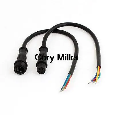 LED Light Strip Male to Female 4 Pin Waterproof Connector Cord 38cm Length
