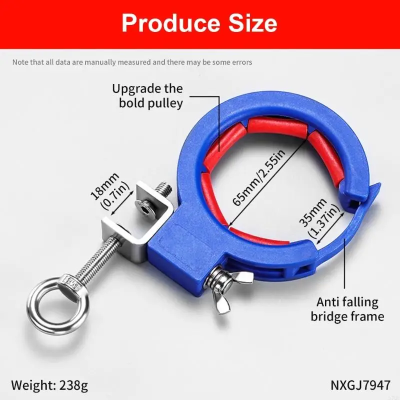 57QF Con lăn khay cáp hạng nặng với lỗ mở 65mm cho các loại dây khác nhau Xây dựng DIY Sử dụng các nhà xây dựng thợ điện
