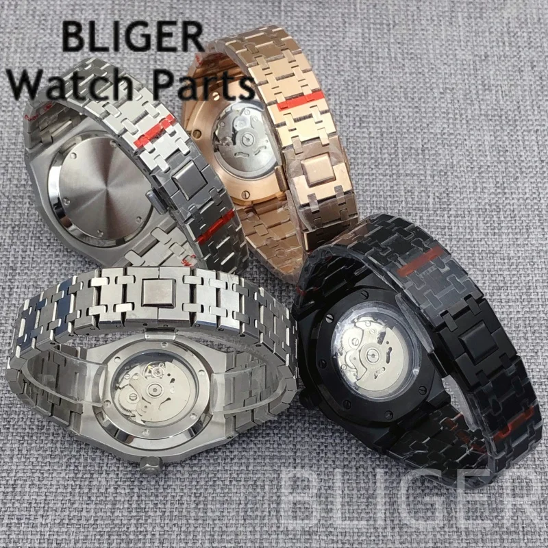 BLIGER 41mm NH35 Men's Luxury Business Stainless Steel Watch For Men Sport Excellence Waterproof Wristwatch Tough Men Gift Clock