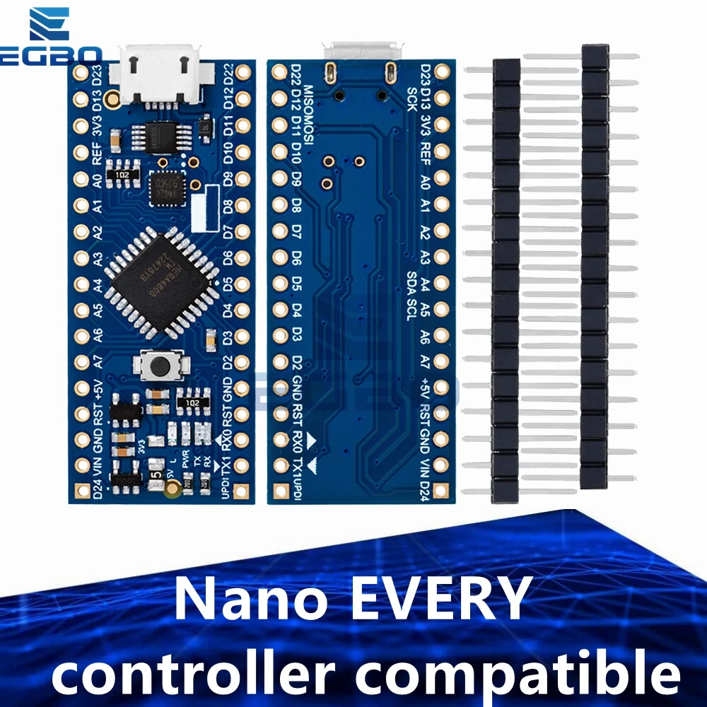 New arrival Nano EVERY controller compatible for Arduino  Atmega4808 Upgraded Atmega328 CH340 UPDI Downloader