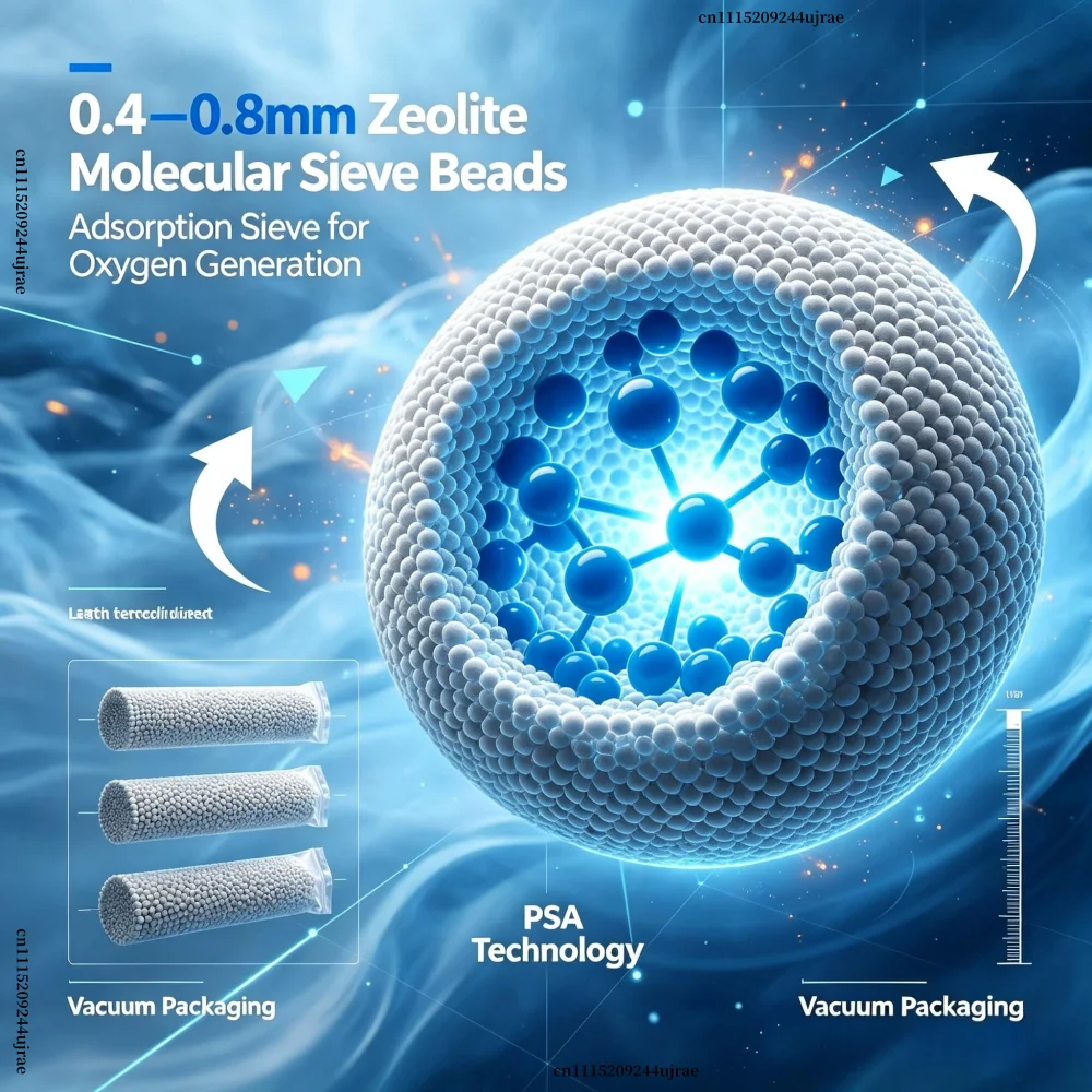0.4-0.8mm Zeolite Molecular Sieve Beads, Adsorption Sieve For Psa Oxygen Generator & Home Oxygen Concentrator Vacuum Packaging