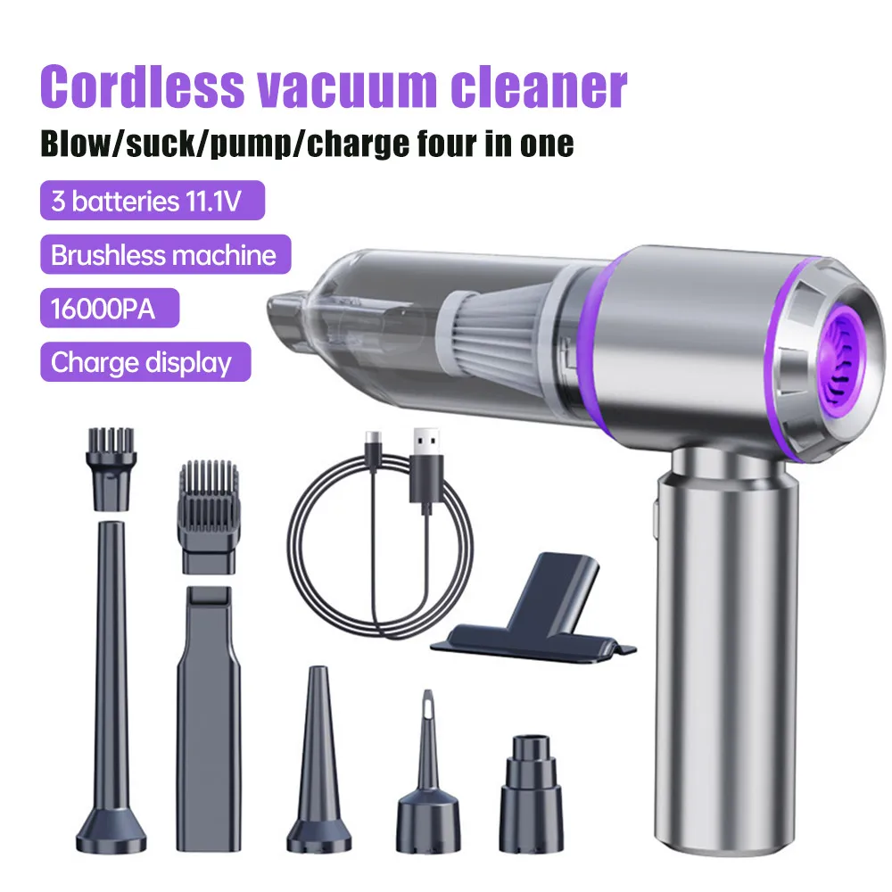 Car Vacuum Cleaner High Power Portable Handheld Wireless Brushless Motor Cleaning Machine Powerful Air Duster for Home Appliance