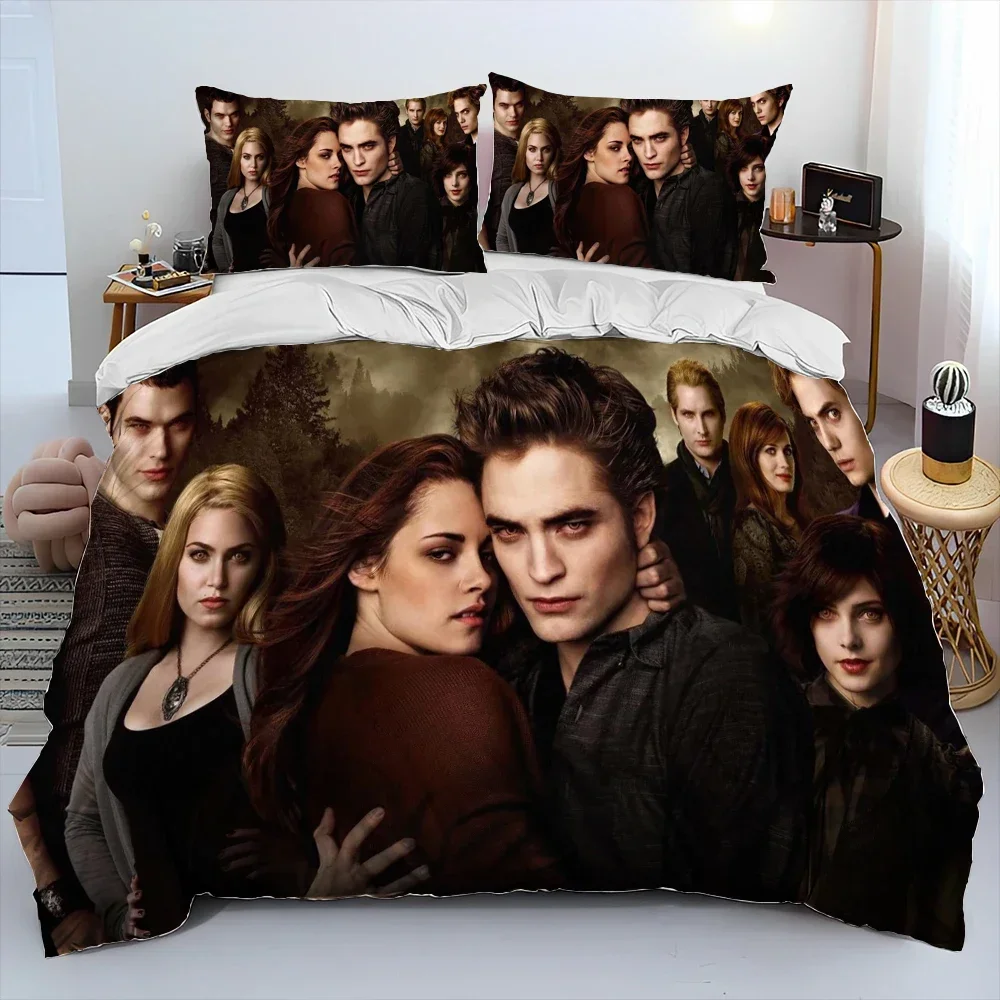 HD Printed The Twilight Saga 3D Comforter Bedding Set,Duvet Cover Bed Set Quilt Cover Pillowcase,king Queen Size Bedding Set Kid