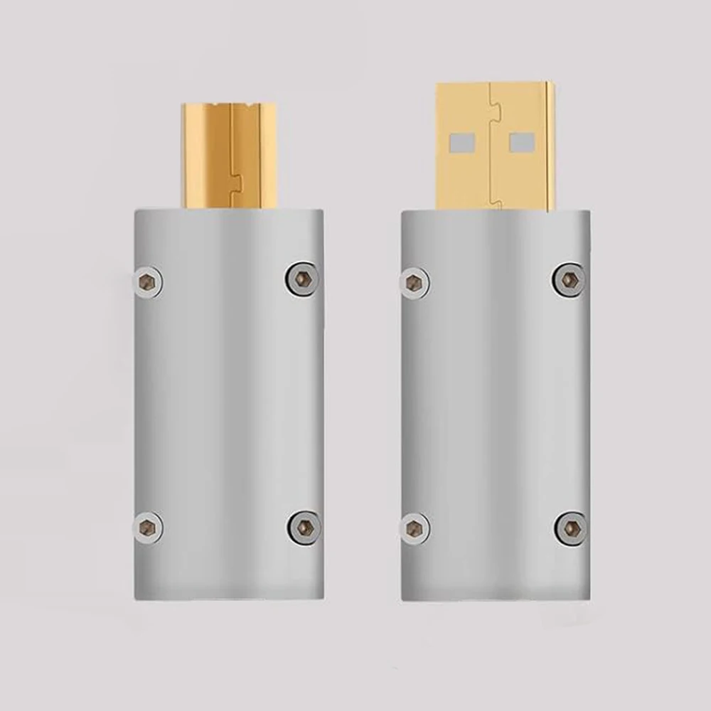 Phosphor Bronze Plated 24K Gold USB A USB B Connector Jack Tail Sockect Connector Port Sockect For HiFi Audio Decoder DAC