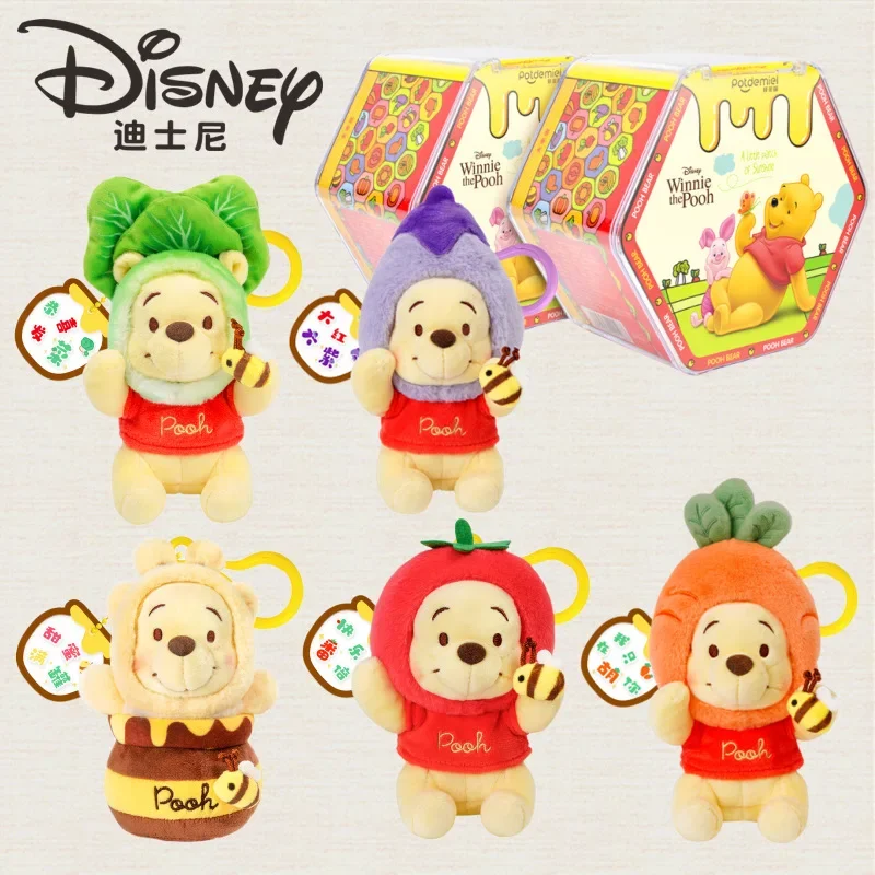 

Disney Winnie The Pooh Harvest Series Blind Box Plush Toy Cartoon Pooh Bear Pendant Stuffed Plush Keychain Girl Christmas Gift